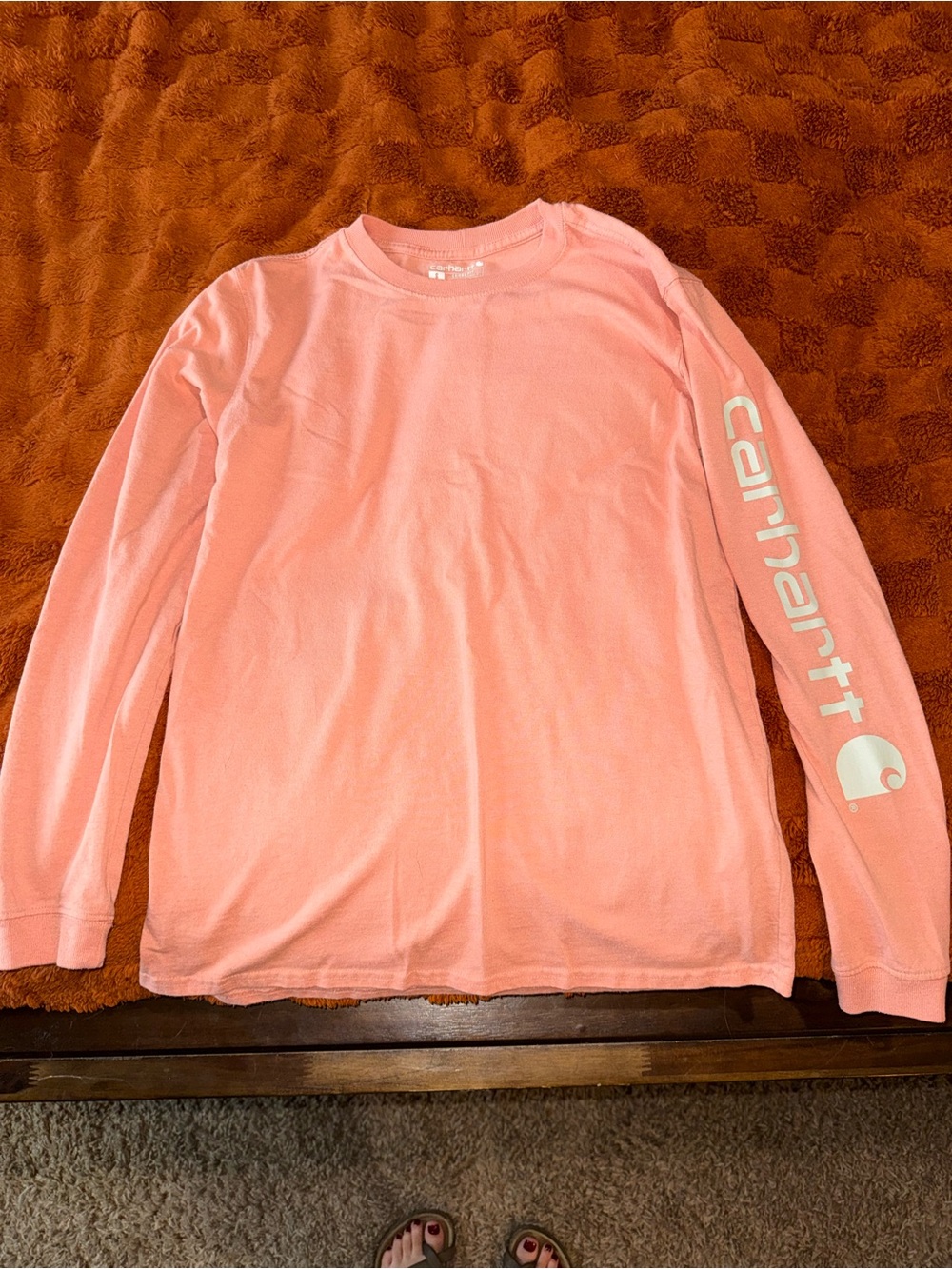 Carhartt Light Pink Long Sleeve Logo Shirt